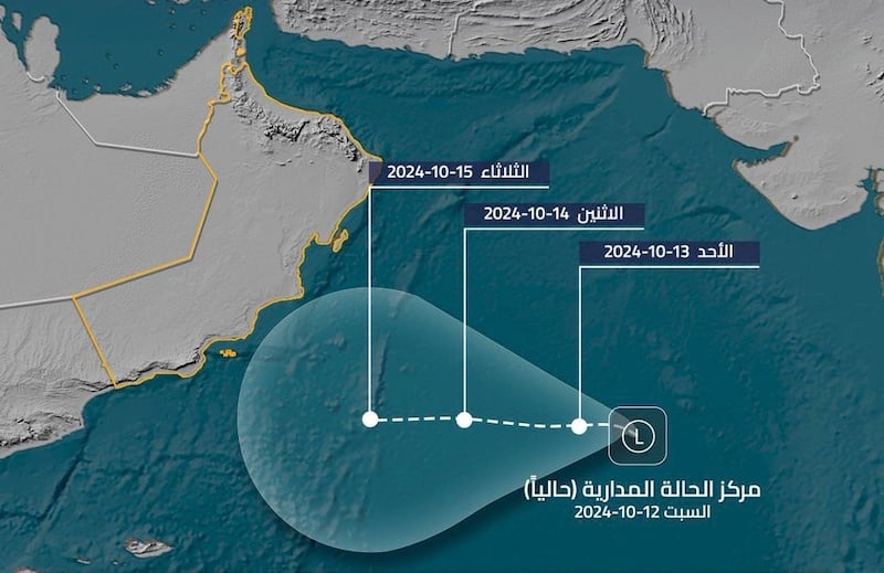 حالة مدارية يصاحبها أخدود، والأمطار المتوقعة غزيرة