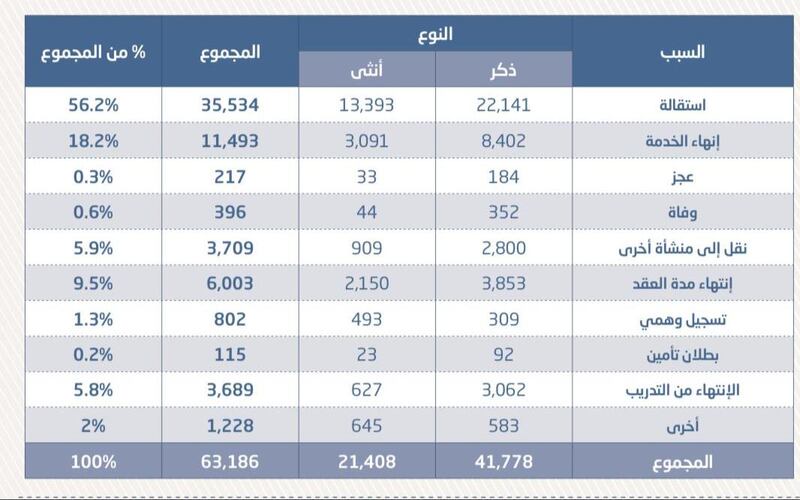 أكثر من 60 ألفا “المنتهية خدماتهم” في التأمينات الاجتماعية.. و”الاستقالة” أبرز الأسباب