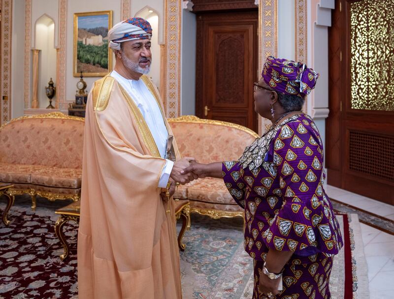 جلالة السلطان يستقبل مديرة منظمة التجارة العالمية