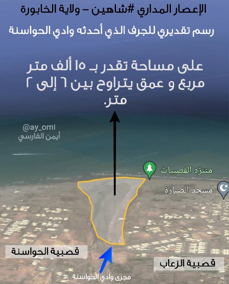 “شاهين” في مجهر الدراسة: كيف أثّر على الأودية في السويق الخابورة وصحم؟