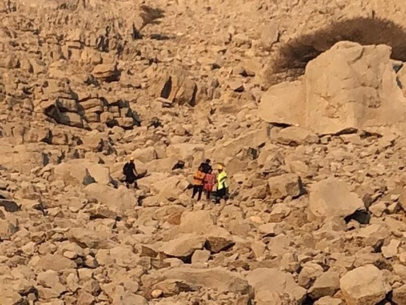 إنقاذ خليجي احتجز في جبل بخصب