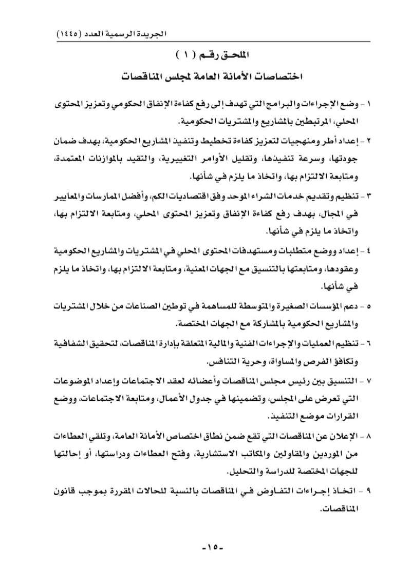 تفاصيل المرسوم السلطاني بشأن تعديلات الأمانة العامة لمجلس المناقصات