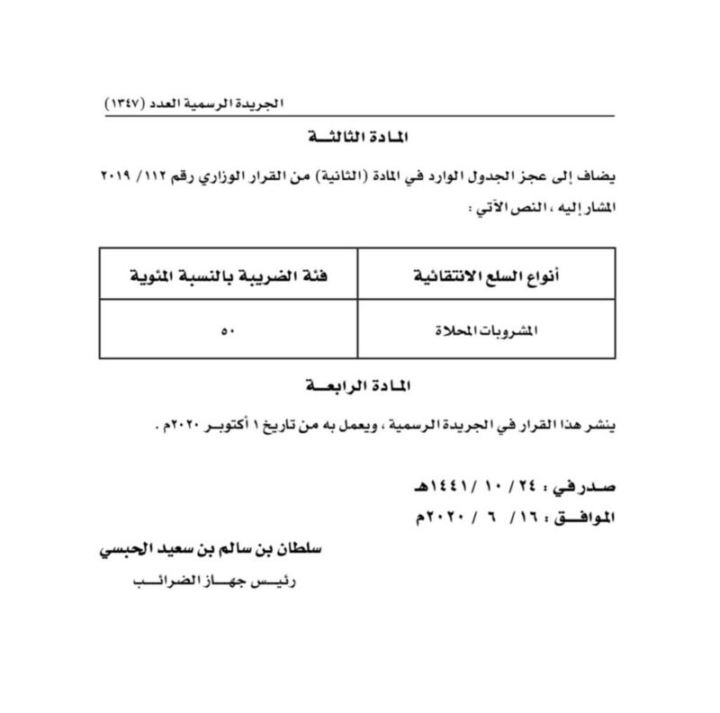 تعرف على تفاصيل قرار ضريبة العصائر المحلاة.. والمشروبات المُستثناة منه