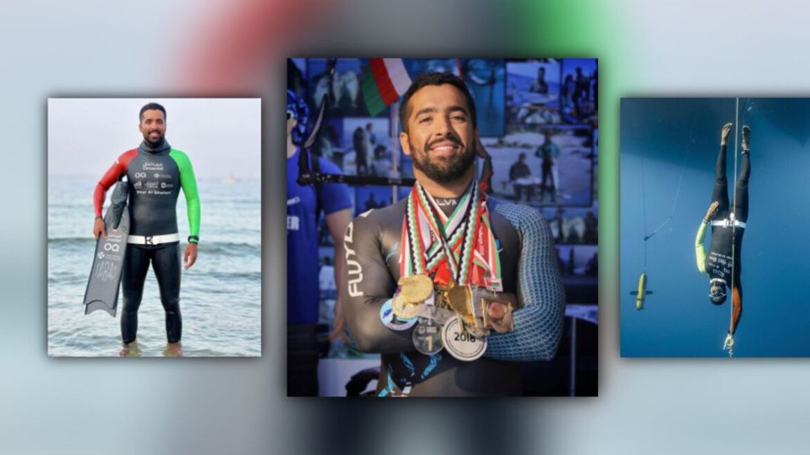 الغيلاني الأول في بطولة كأس العالم للغوص الحر 2022