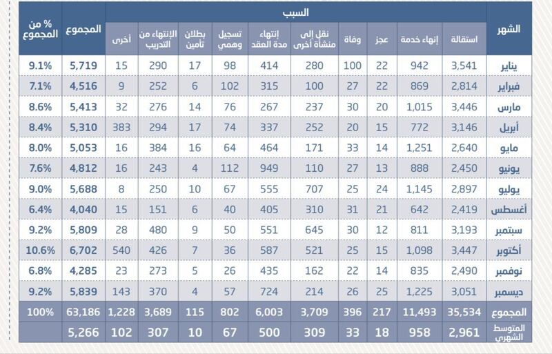 أكثر من 60 ألفا “المنتهية خدماتهم” في التأمينات الاجتماعية.. و”الاستقالة” أبرز الأسباب