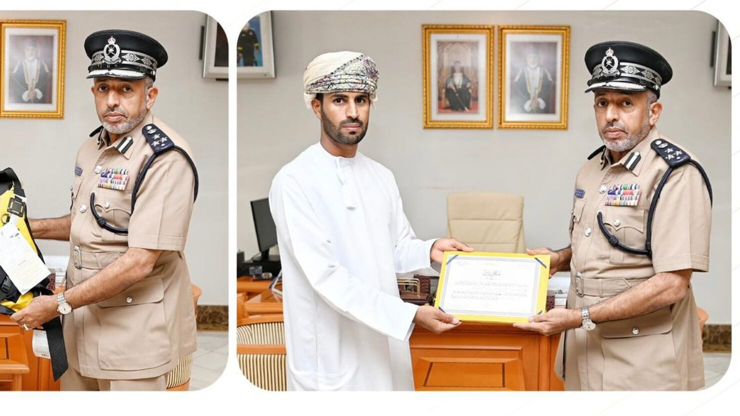 تكريم منقذ الطفلين في بهلاء