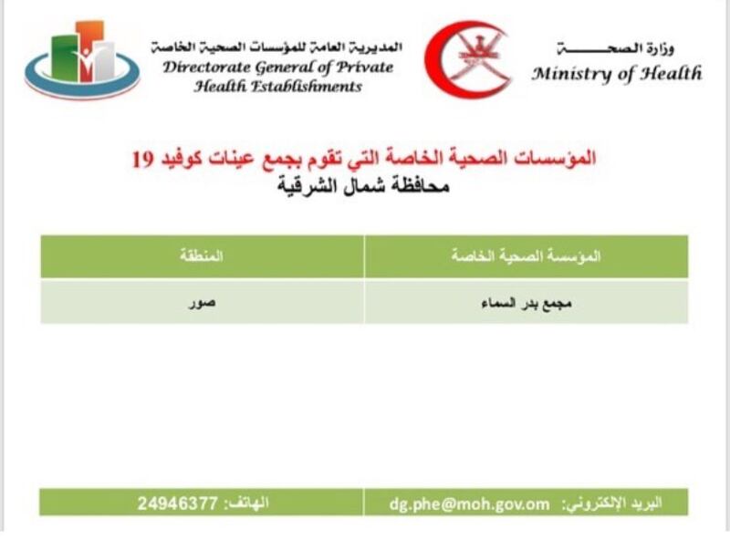 الإعلان عن أسعار 3 فحوصات لكورونا وأماكن وجودها